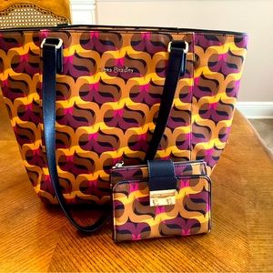 Vera Bradley Modern Lights Shoulder Bag  & Pushlock Wallet
